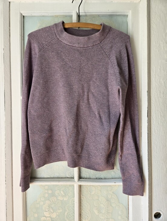 Denver Hayes Sweaters - Denver Hayes Lavender Textured Knit Sweater Medium